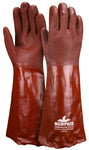 6458S - Premium Red Double Dipped PVC,Nitrile Reinforced, Jersey Lined, 18" Length