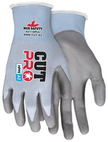 92718PU - Cut Pro™ 18 Gauge, Light Blue HPPE/Synthetic Shell, Gray PU Palm/Fingers