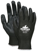 92733PU - Memphis Cut Pro™ 13 Gauge, Black HPPE/Synthetic Shell, Black PU Palm/Fingers