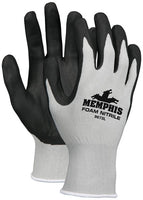 9673 - Memphis™, 13 Gauge Gray  Nylon, Black Nitrile Foam Dipped Palm/Fingers